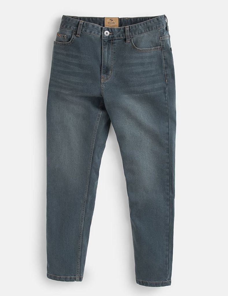 Quần jean nam ống đứng cạp thường