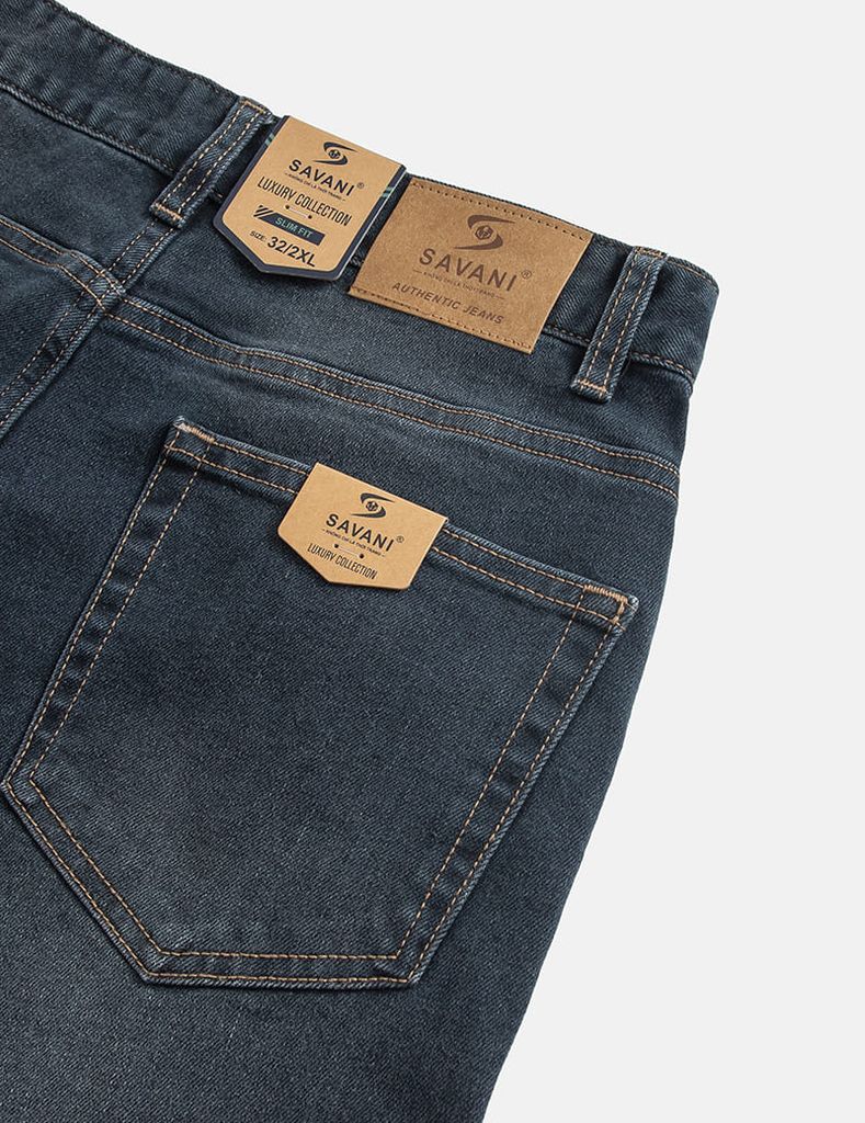 Quần jean nam ống đứng cạp thường