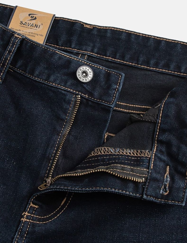 Quần jean nam ống đứng cạp thường