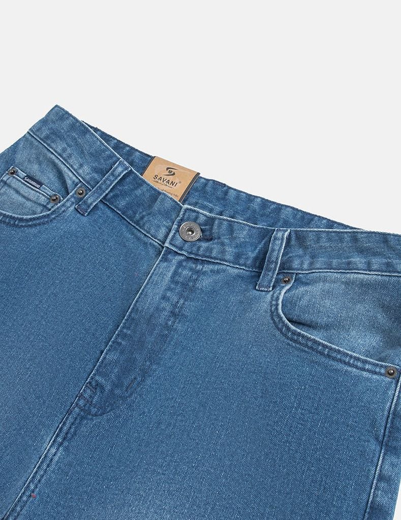 Quần jean nam ống đứng cạp thường