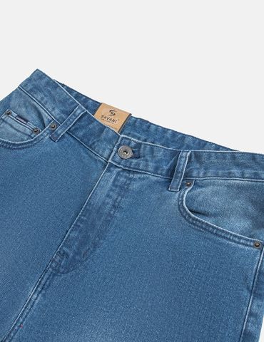 Quần jean nam ống đứng cạp thường