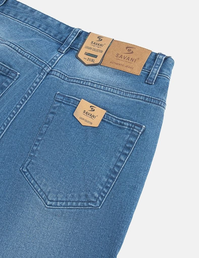 Quần jean nam ống đứng cạp thường