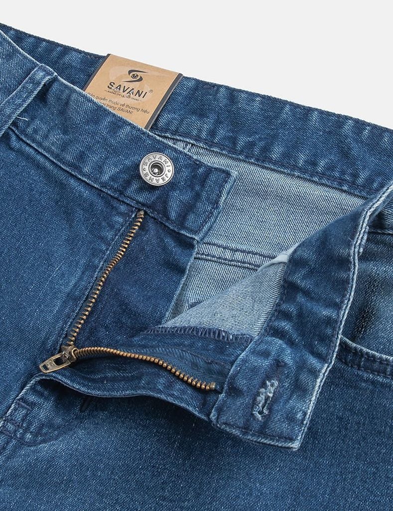 Quần jean nam ống đứng cạp thường