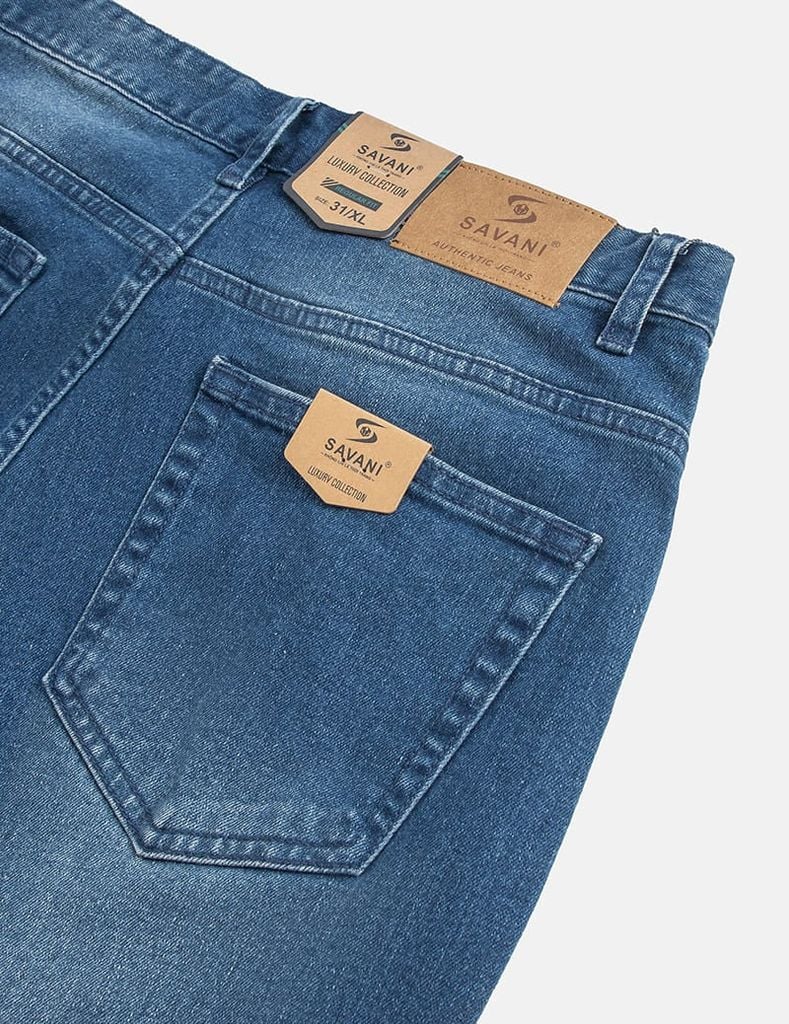 Quần jean nam ống đứng cạp thường