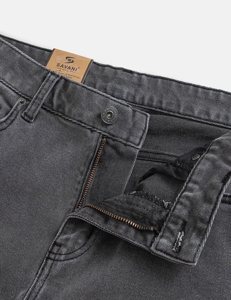 Quần jean nam ống đứng cạp thường