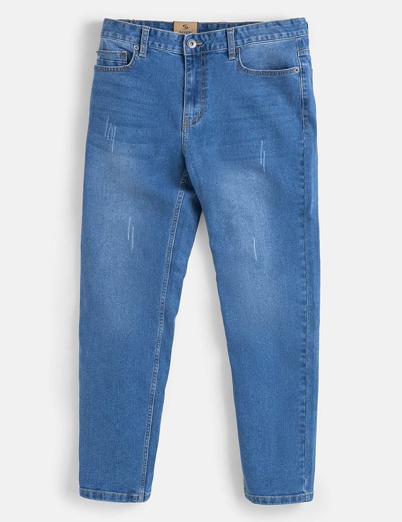 Quần jean nam ống đứng cạp thường