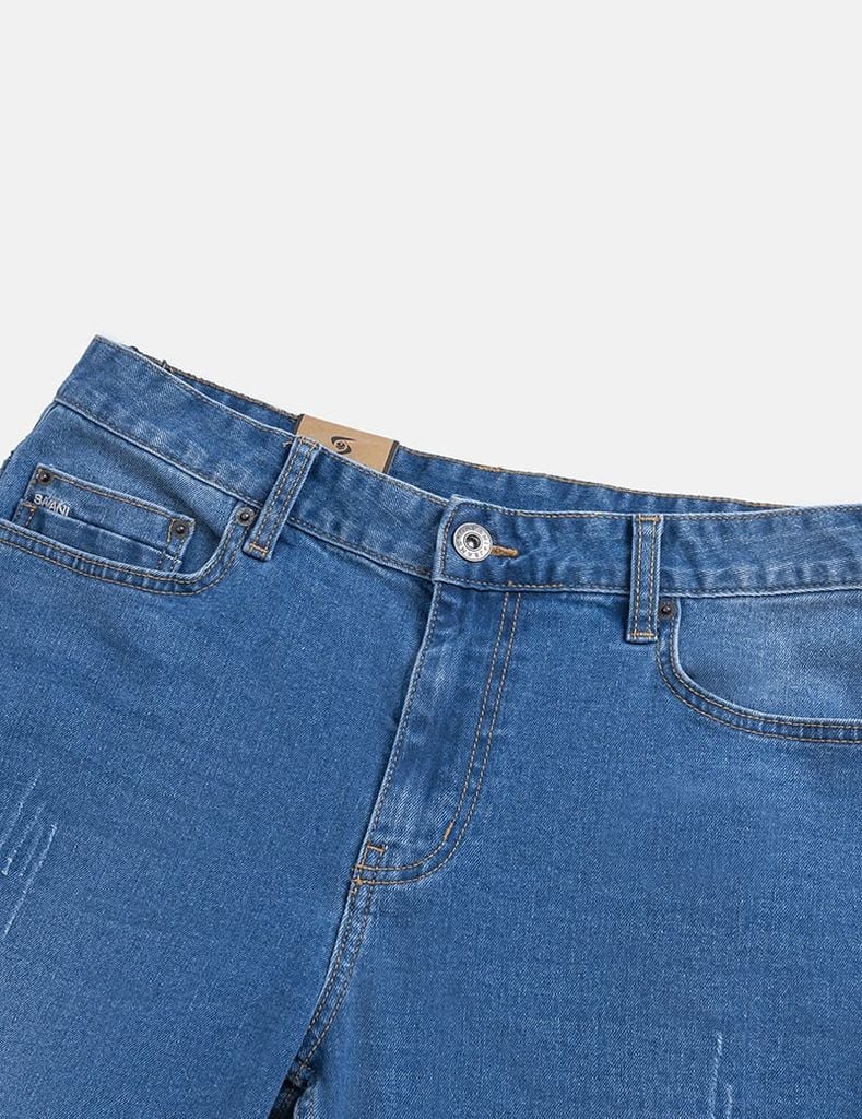 Quần jean nam ống đứng cạp thường