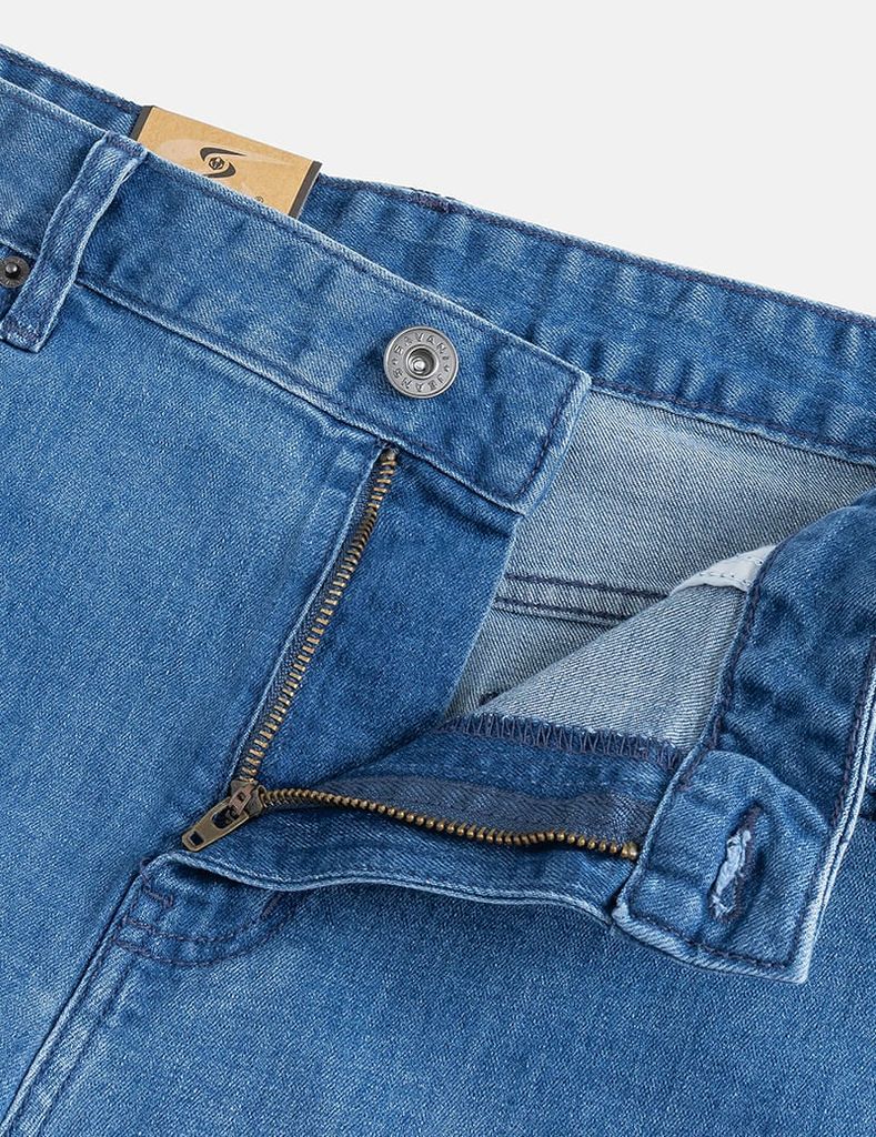 Quần jean nam ống đứng cạp thường