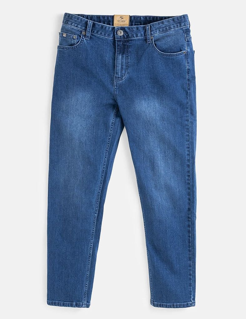 Quần jean nam ống đứng cạp thường