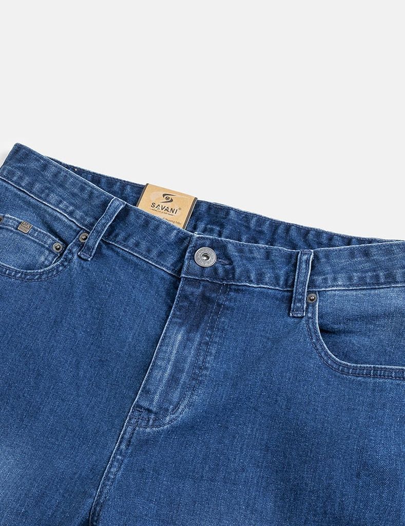 Quần jean nam ống đứng cạp thường