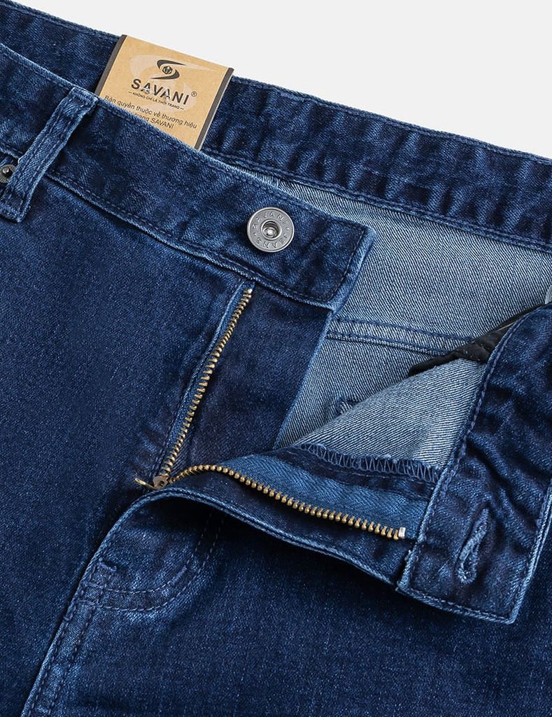 Quần jean nam ống đứng cạp thường