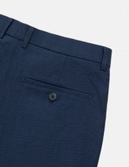 Quần short âu nam túi chéo vải kẻ