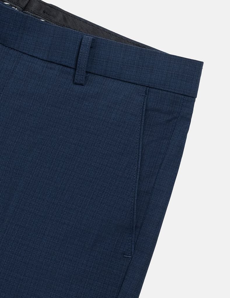 Quần short âu nam túi chéo vải kẻ