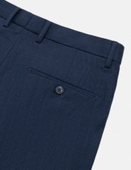 Quần short âu nam túi chéo vải kẻ