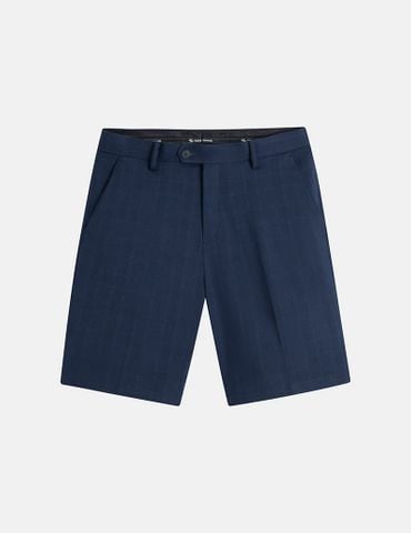 Quần short âu nam túi chéo vải kẻ