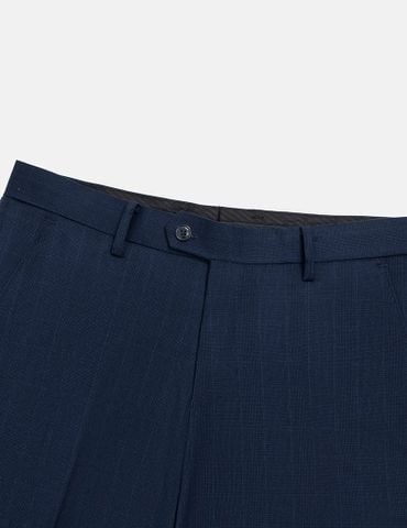 Quần short âu nam túi chéo vải kẻ