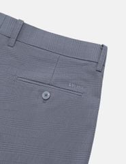 Quần short âu nam túi chéo vải kẻ