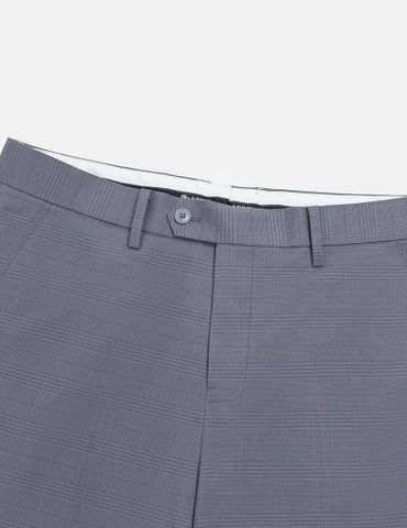 Quần short âu nam túi chéo vải kẻ