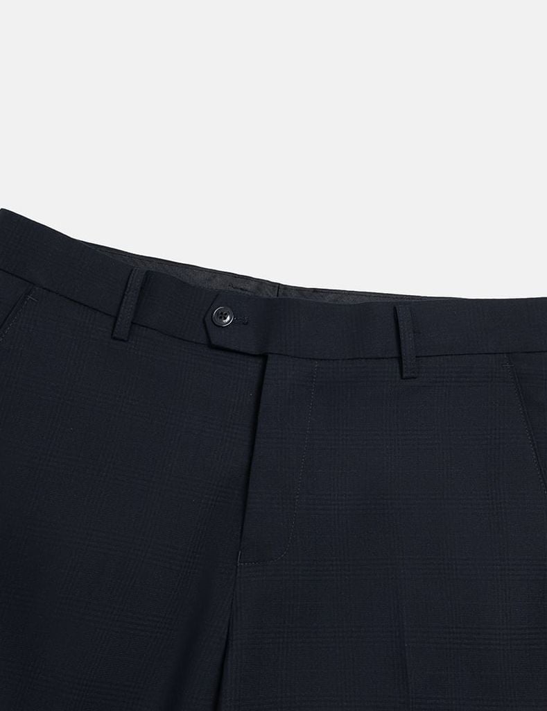 Quần short âu nam túi chéo vải kẻ
