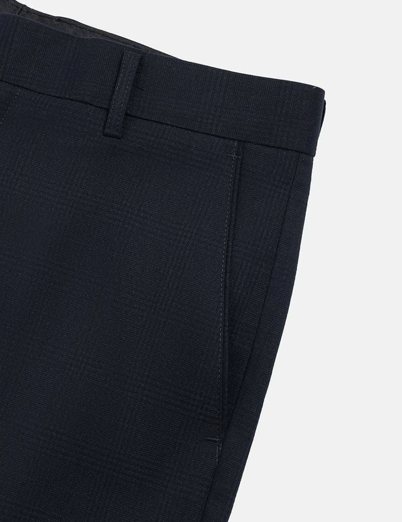 Quần short âu nam túi chéo vải kẻ