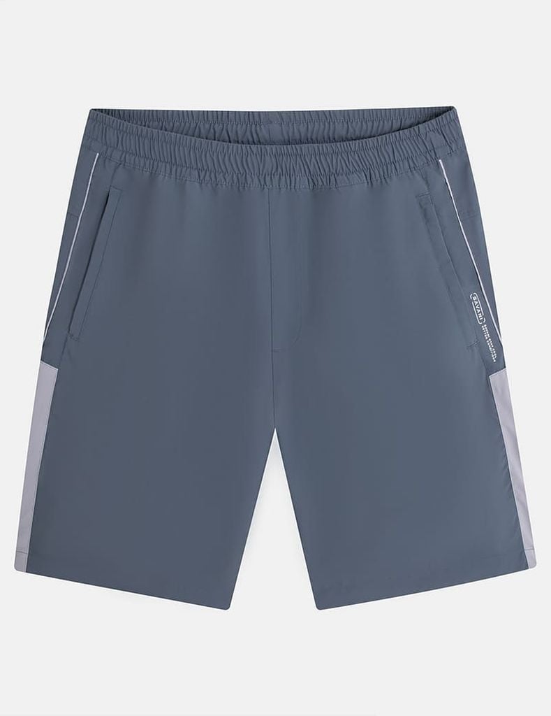 Quần short gió nam cạp chun phối can dọc quần