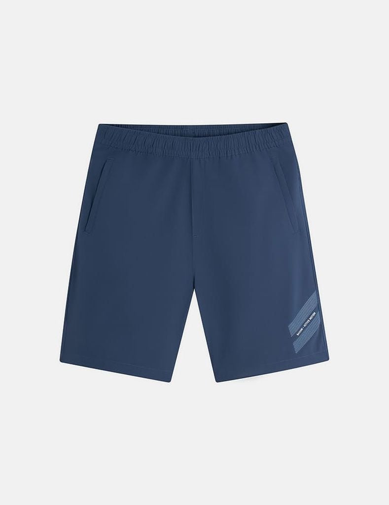 Quần short gió nam cạp chun in ống trái