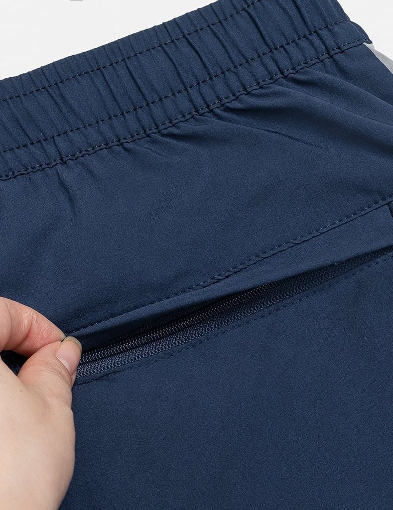 Quần short gió cạp chun nam phối 2 bên hông quần
