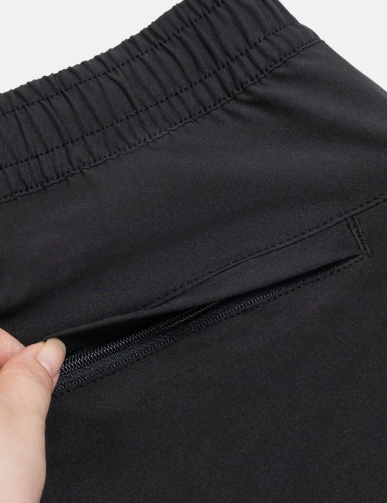 Quần short gió nam cạp chun in gấu quần
