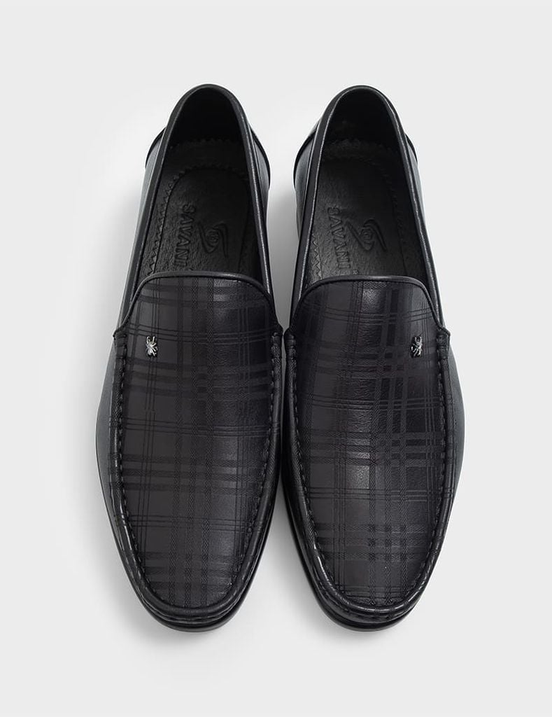 Giày loafer nam vân kẻ sọc
