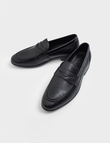 Giày loafer da nam vân trơn