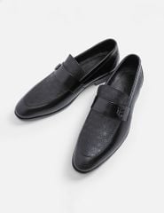 Giày loafer nam vân họa tiết đai ngang trang trí