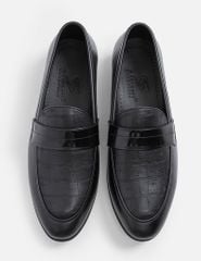 Giày loafer nam vân họa tiết đai ngang trang trí