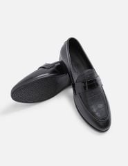 Giày loafer nam vân họa tiết đai ngang trang trí