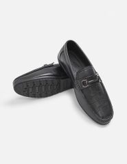 Giày mocca nam vân họa tiết dây đai trang trí