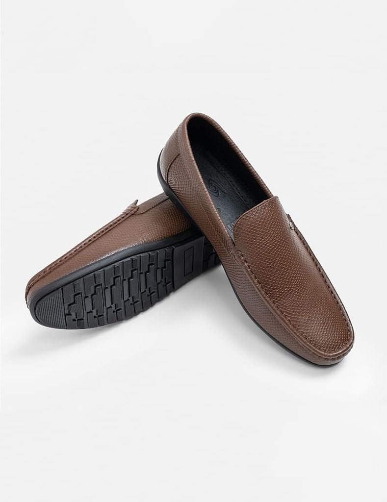 Giày mocca nam vân trăn