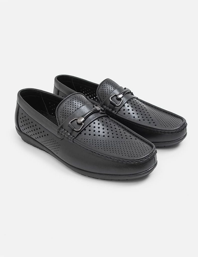 Giày da nam khóa ngang trang trí