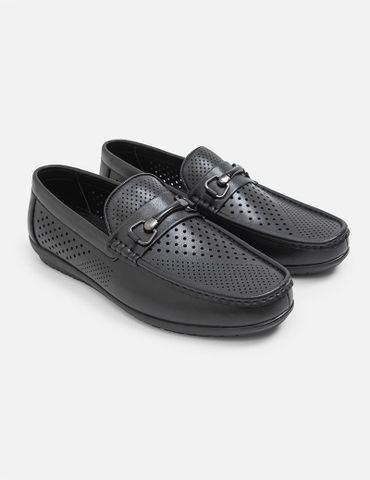 Giày da nam khóa ngang trang trí