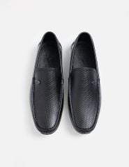 Giày da moccasin nam vân hạt