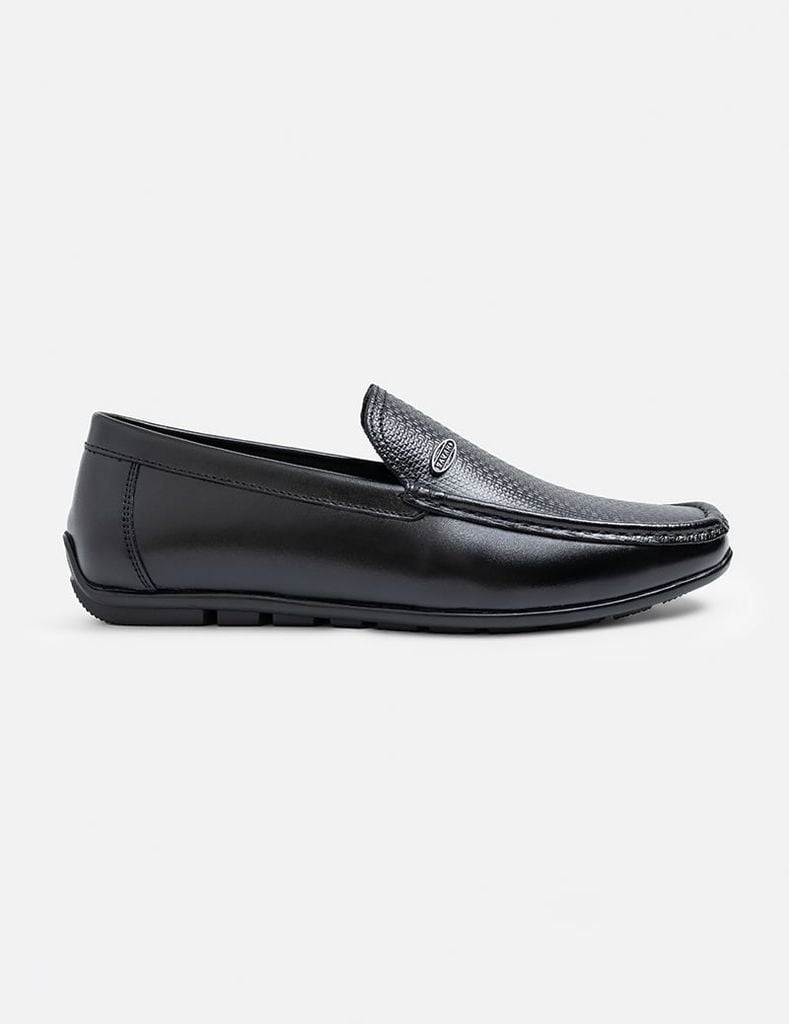 Giày da moccasin nam vân hạt