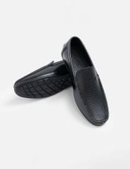 Giày da moccasin nam vân hạt