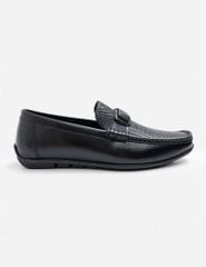 Giày da moccasin nam vân hạt