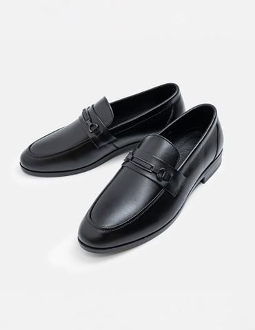 Giày loafer nam vân trơn bóng