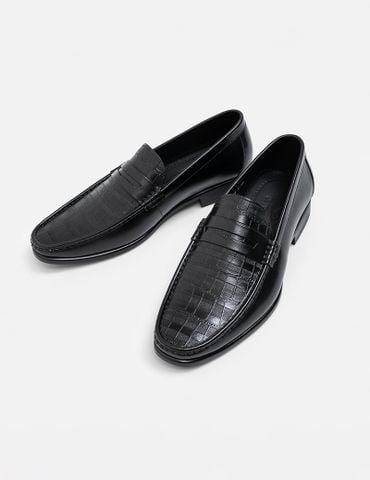 Giày loafer nam vân trang trí