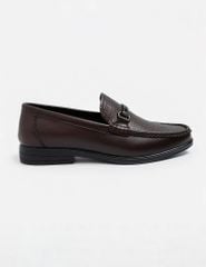 Giày moccasin da bò vân hạt