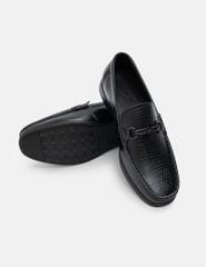 Giày moccasin da bò vân hạt