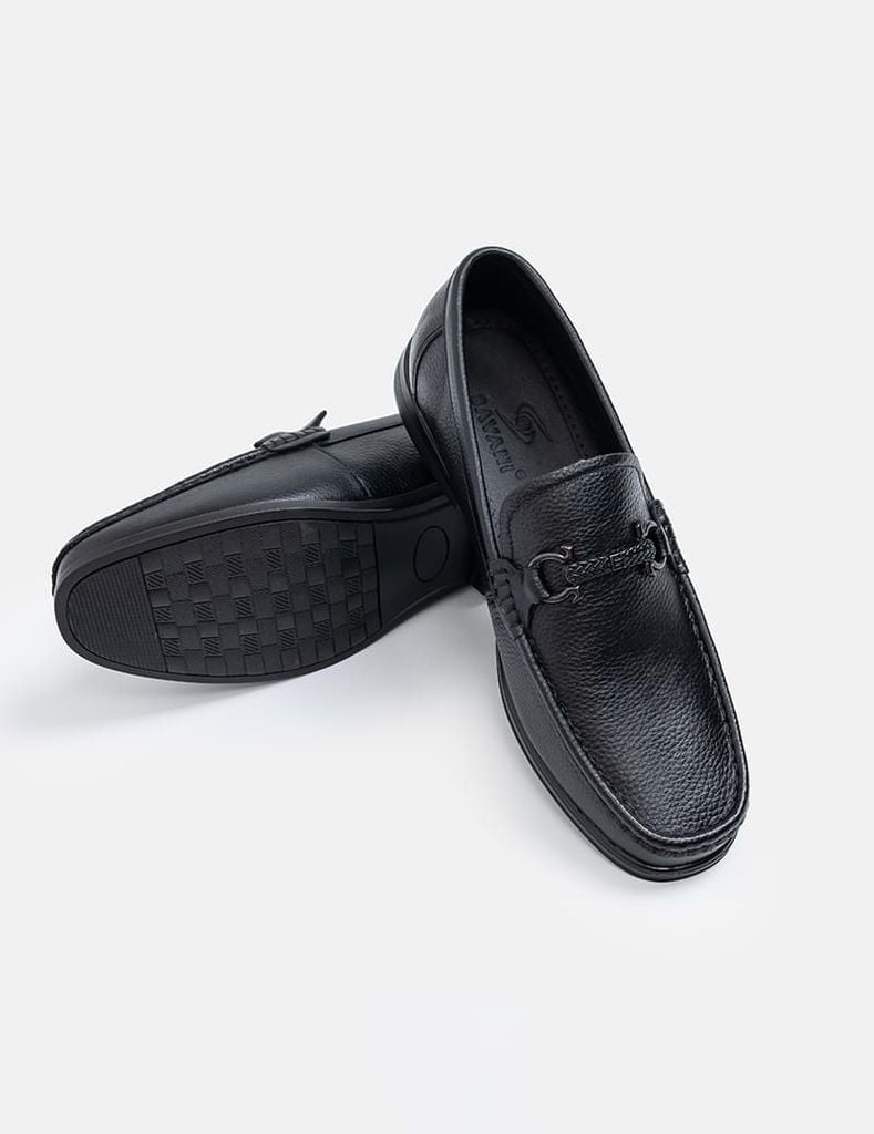 Giày loafer nam vân hạt đế cao su