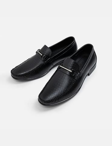 Giày loafer nam vân trang trí