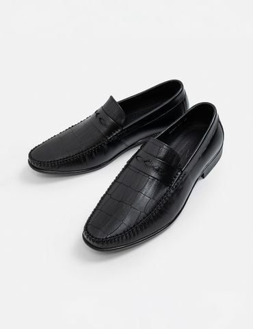 Giày loafer nam vân trang trí