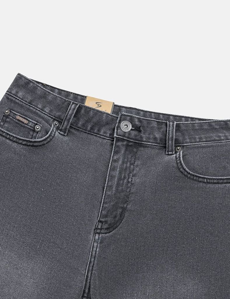 Quần short jean nam mác kim loại túi