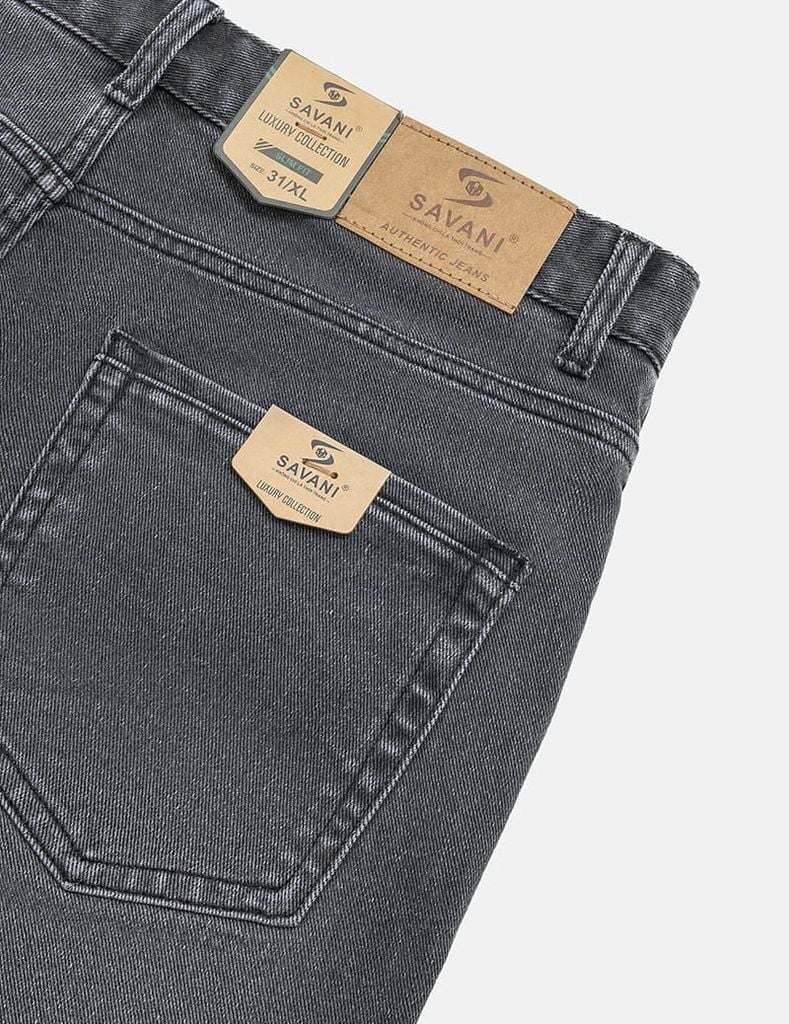 Quần short jean nam mác kim loại túi